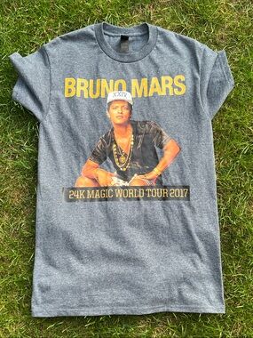 Bruno Mars 24K Magic World Tour Concert Tee-Gildan Heavy Cotton